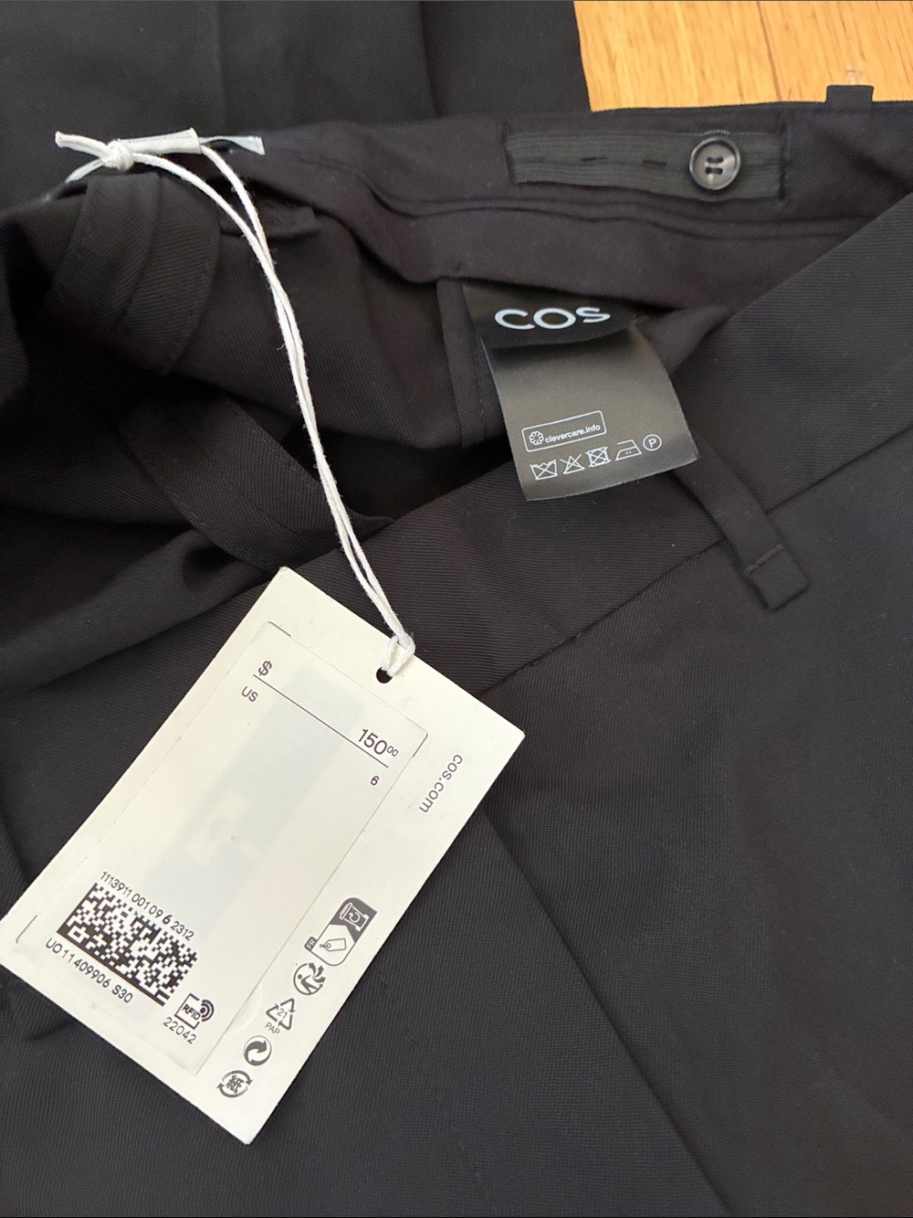 COS Black womens dress pants